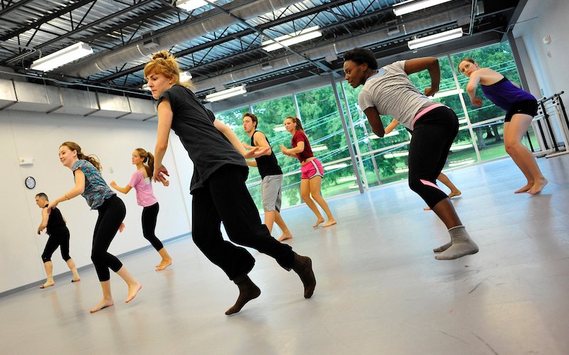 Dancer in a studio class