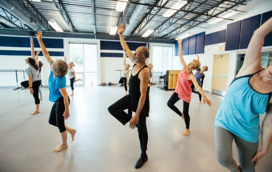 Dancer in a studio class